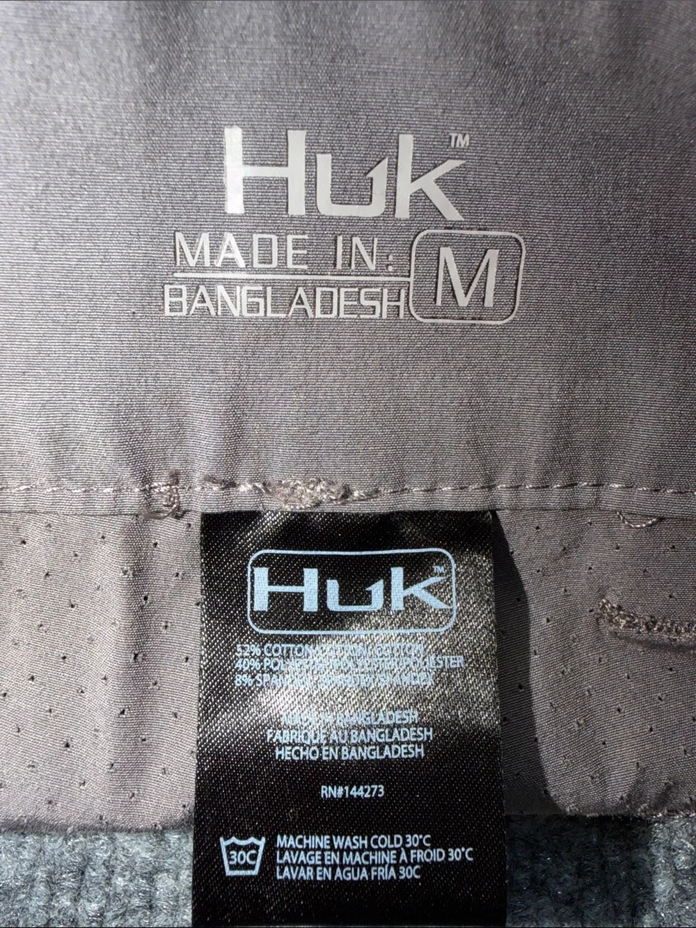 Huk Men's Brown Cargo Shorts with Zip Pocket